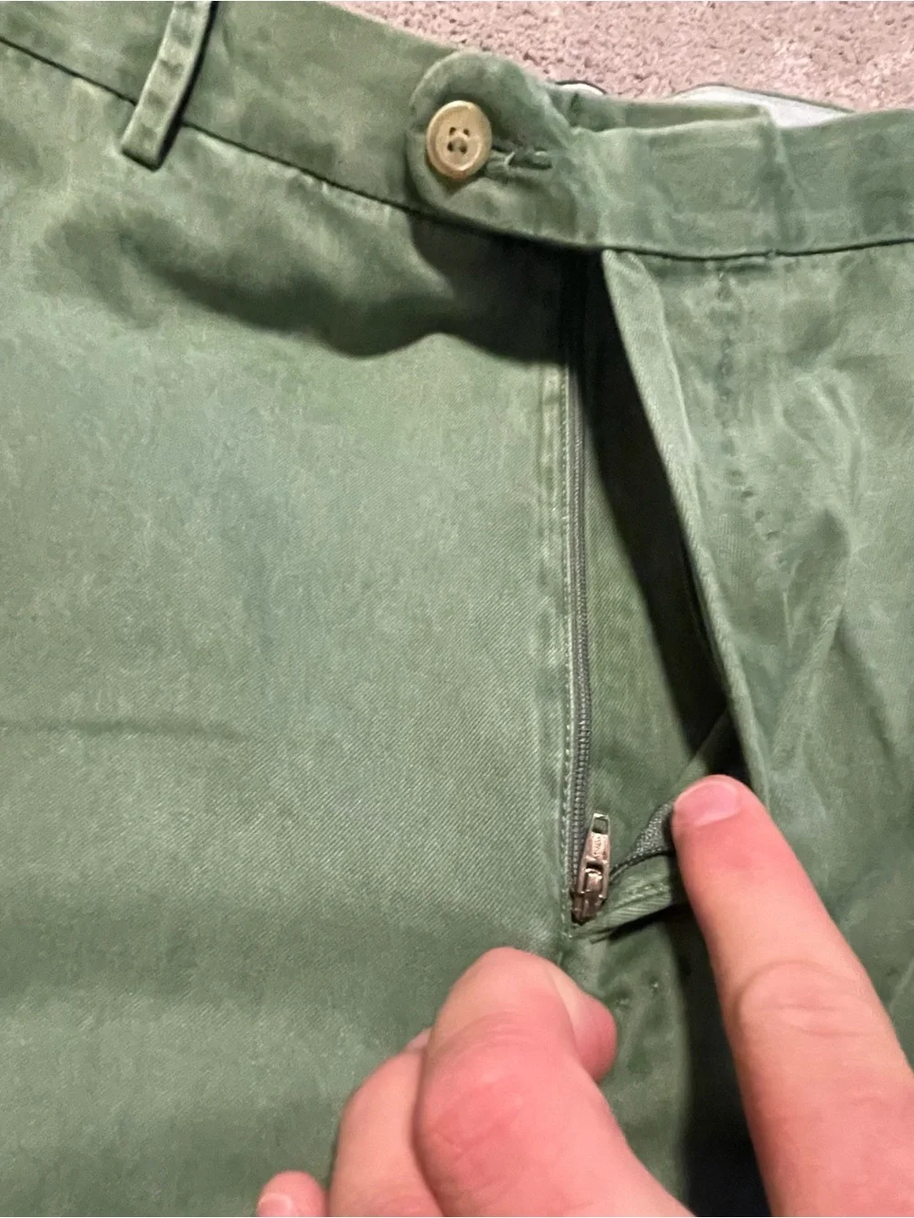 Peter Millar Chino Pants Men’s 36x32 Green Pima Cotton Flat Front Casual Golf
